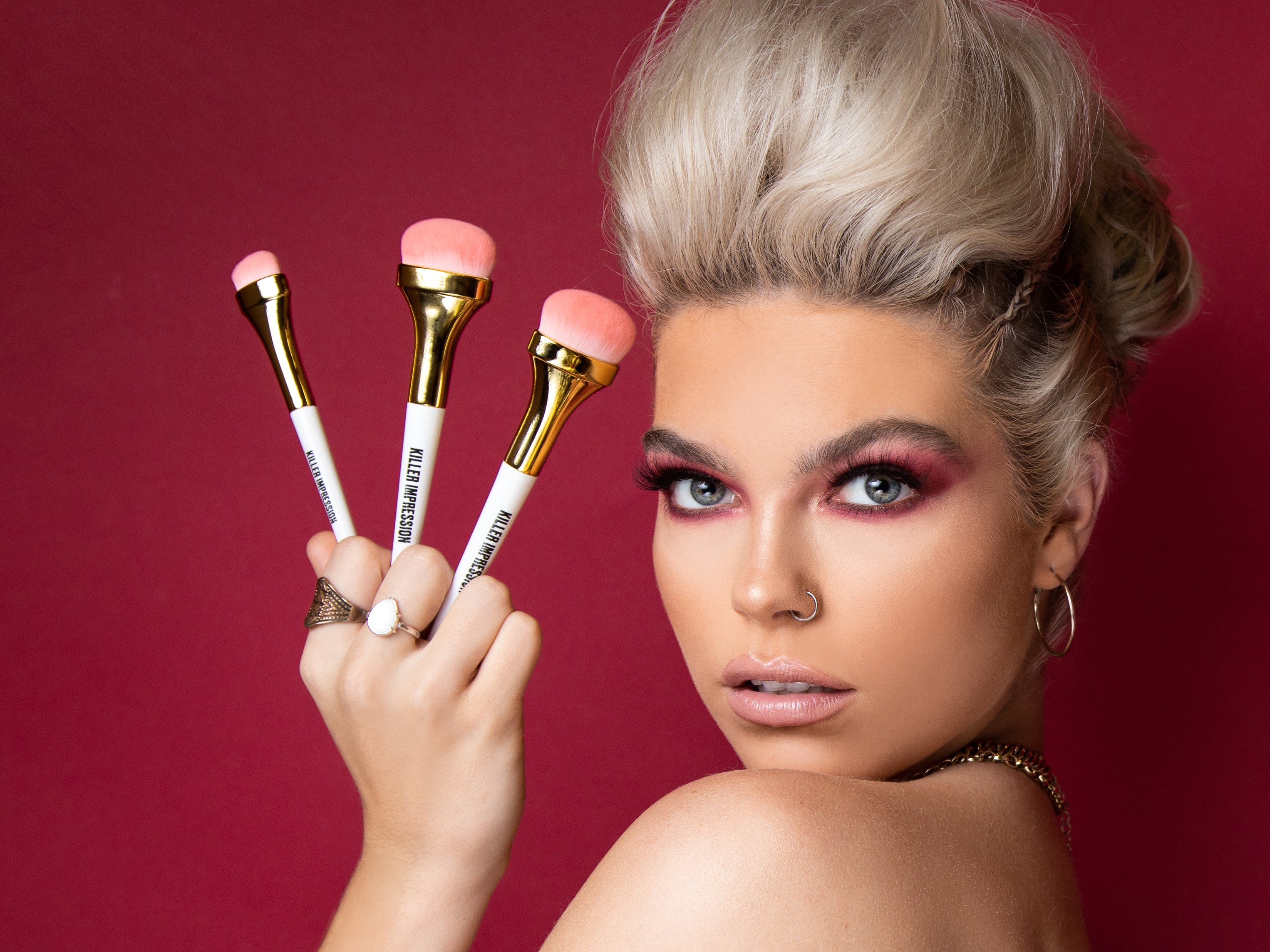 Bundle: Killer Base Makeup Brushes Full Set & Makeup Brush Cleanser